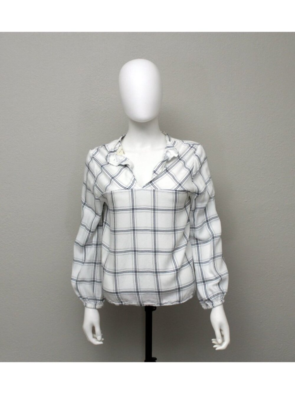 Mello Day Blouse Women Size S White Long Sleeve